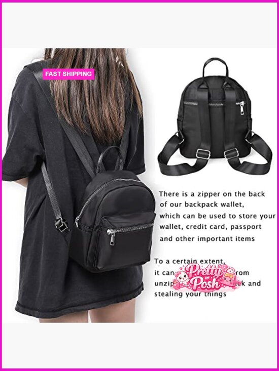 Mini Backpack Purse for Women - Waterproof, Lightweight Shoulder Bag Travel main image 7